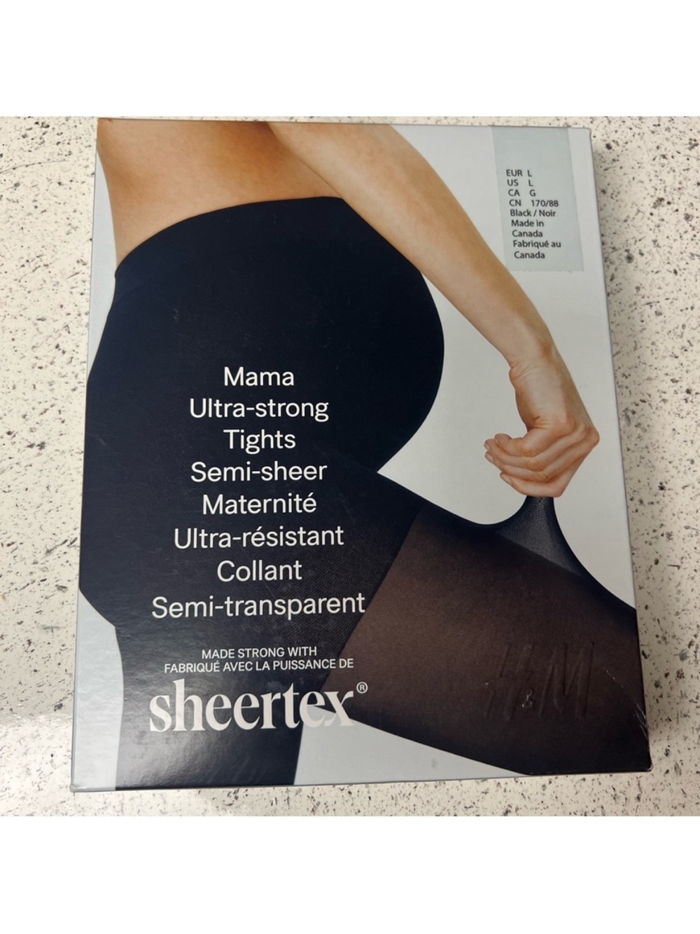 H&M Mama Ultra-Strong Semi-Sheer Maternity Tights - Black